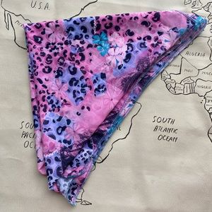 Lisa Frank inspired long rectangular semi sheer scarf